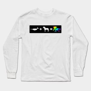 Narwhal + Horse = Unicorn (color) Long Sleeve T-Shirt